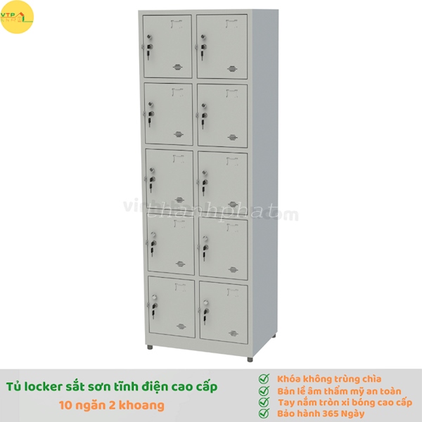 Tủ sắt locker 10 ngăn kiểu TS985-2K
