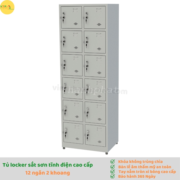 Tủ sắt locker 12 ngăn kiểu TS986-2K