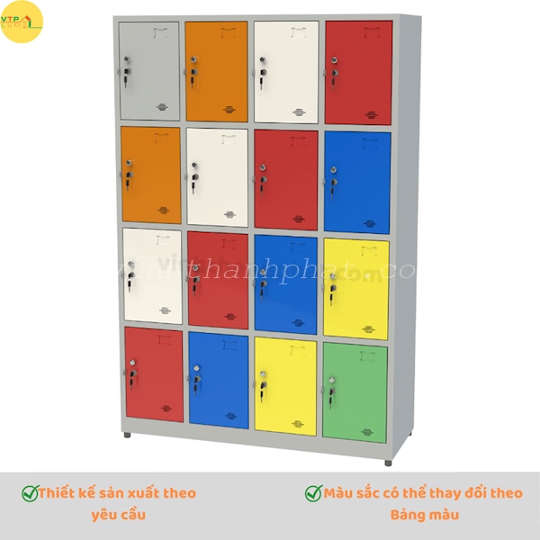 Tủ sắt locker 16 ngăn kiểu TS984-4K