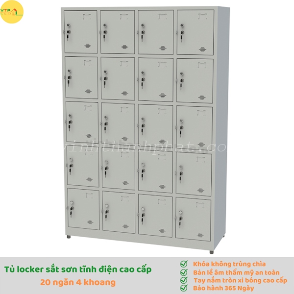 Tủ sắt locker 20 ngăn kiểu TS985-4K