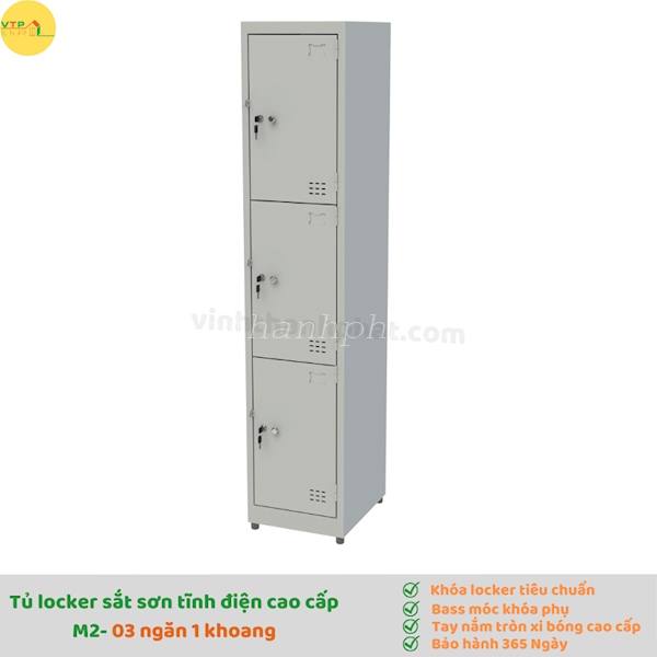 Tủ sắt locker 3 ngăn kiểu TS983-1K