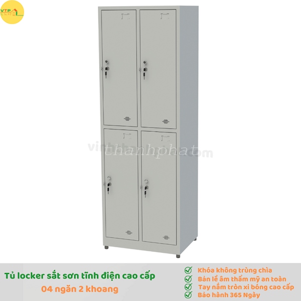 Tủ sắt locker 4 ngăn kiểu TS982-2K