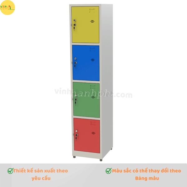 Tủ sắt locker 4 ngăn kiểu TS984-1K