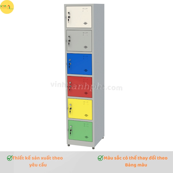 Tủ sắt locker 6 ngăn kiểu TS986-1K