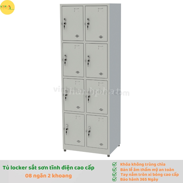 Tủ sắt locker 8 ngăn kiểu TS984-2K